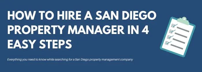how to hire a san diego property manager in 4 easy steps banner